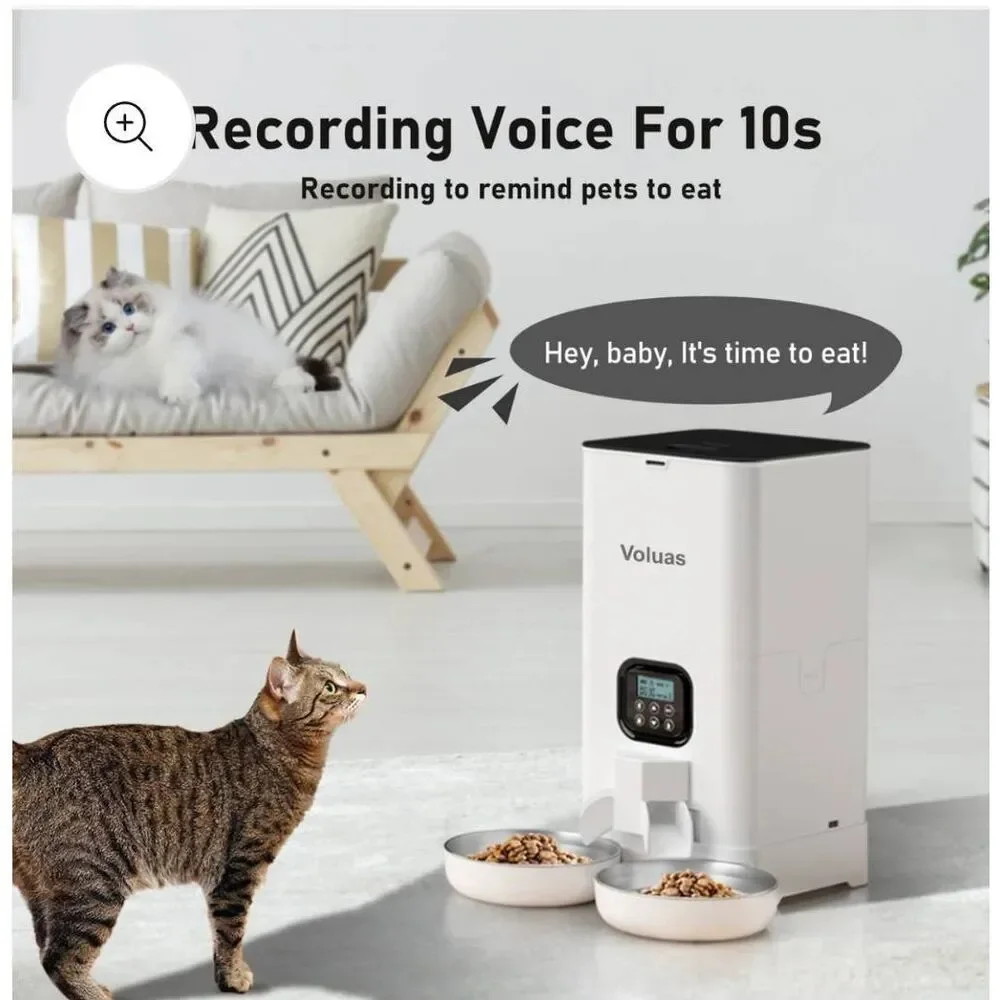 VOLUAS Automatic Cat Feeder For Two Cats